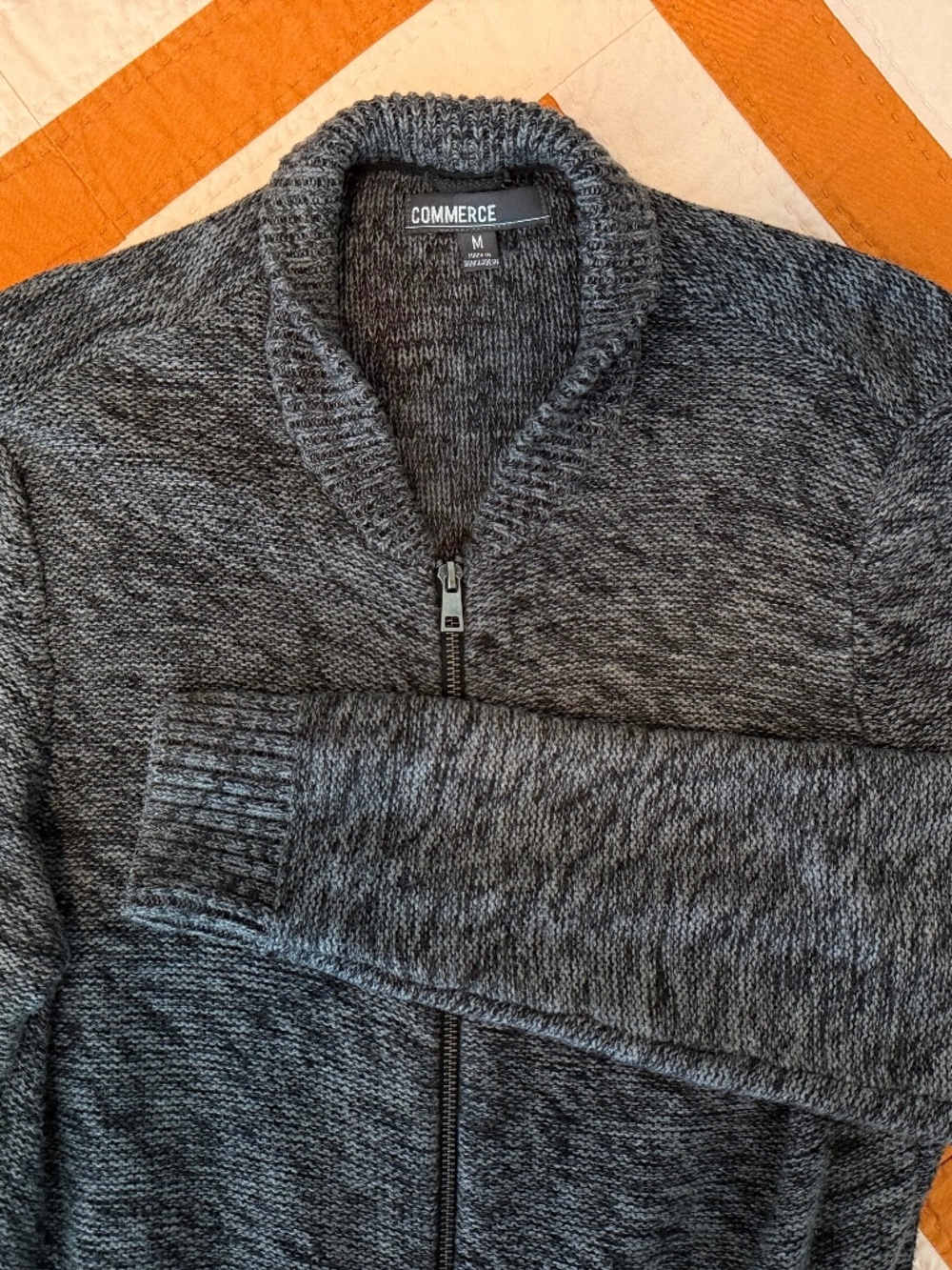 Commerce men’s medium zip cardigan